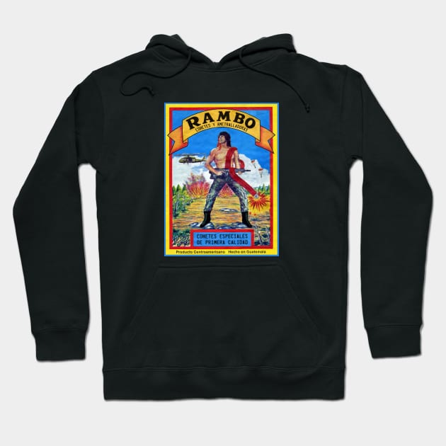 RAMBO Retro Poster Hoodie by Cabezon